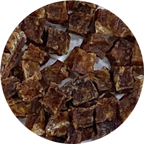 【定期購入】国産鶏胸肉キューブ（発酵焙煎玄米ミックス）20ｇ/袋