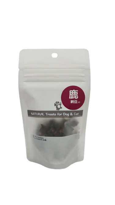 【定期購入】国産鹿肉キューブ（納豆ミックス）20ｇ/袋